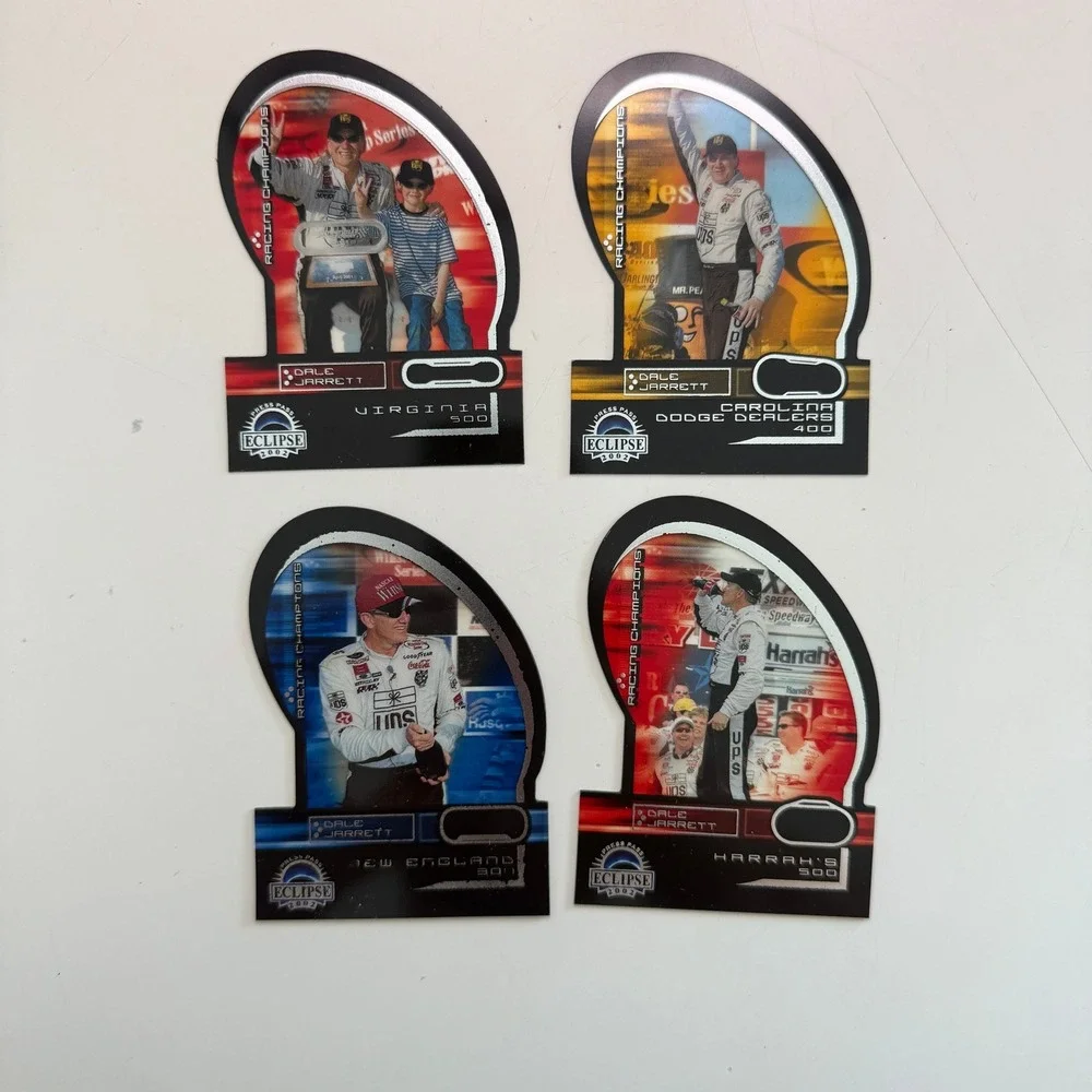 4 Dale Jarrett 2002 Press Pass Eclipse Racing Champions Die-Cut NASCAR Cards Lot